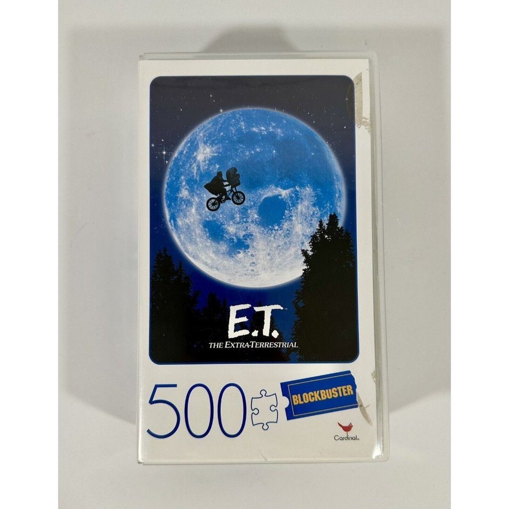 ET The Movie 500 Piece Puzzle Plastic Blockbuster VHS-Inspired Case Complete
